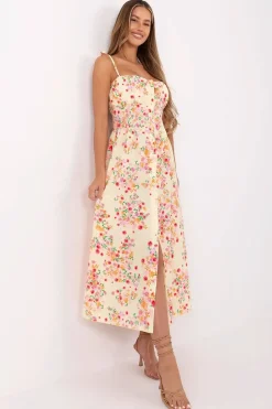 Robe fleurie fluide à bretelles