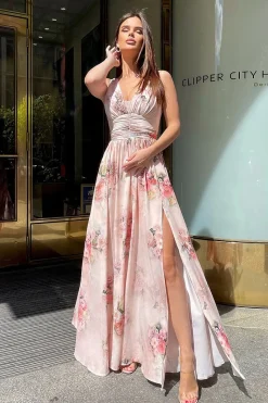 Robe fleurie longue chic