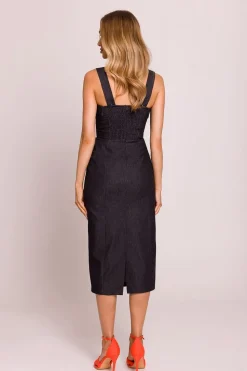 Robe fourreau midi bustier