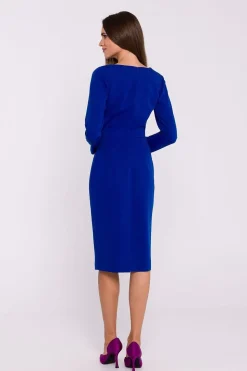Robe fourreau midi manche longue