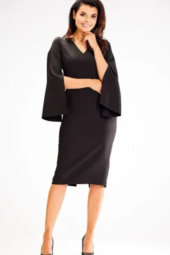 Robe fourreau noire chic