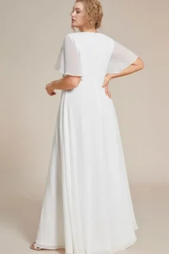 Robe grande taille blanche longue fluide