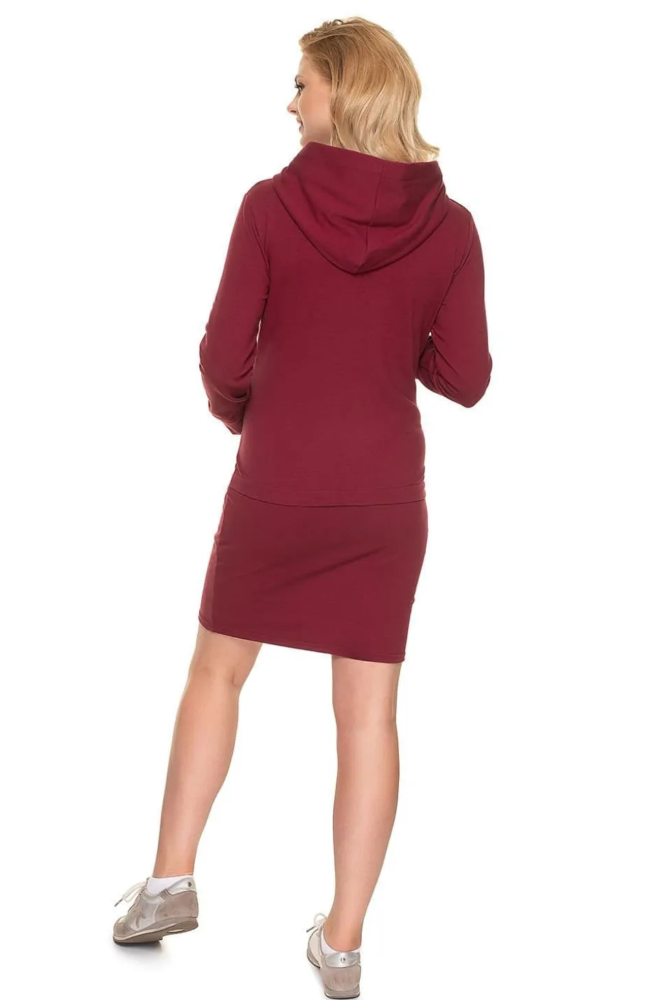 Robe grossesse bordeaux courte