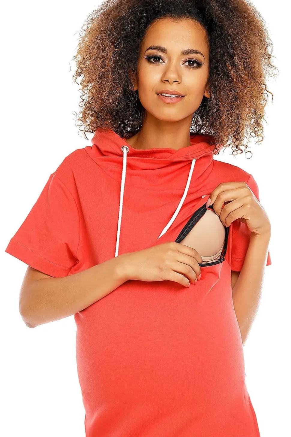 Robe grossesse casual rouge