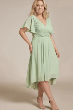 Robe invitée au mariage vert sauge grande taille