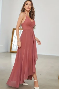 Robe invitée de mariage chic asymétrique