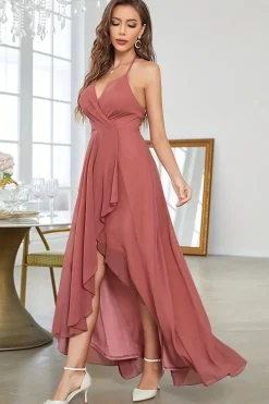 Robe invitée de mariage chic asymétrique