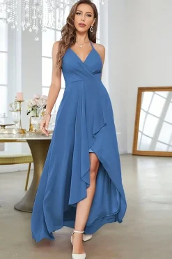 Robe invitée de mariage chic asymétrique