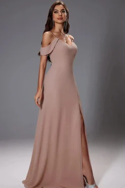 Robe invitée de mariage chic beige