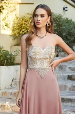 Robe invitée de mariage chic longue