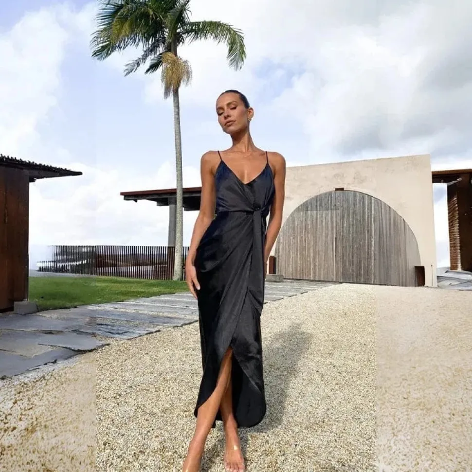 Robe invitée de mariage chic noire