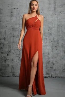 Robe invitée de mariage fendue fluide chic
