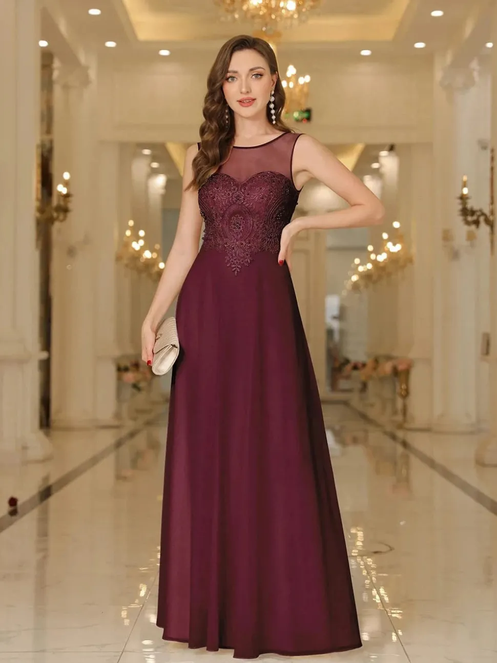 Robe invitée de mariage longue élégante