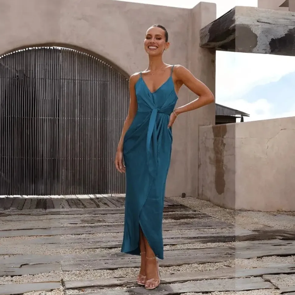 Robe invitée de mariage satinée