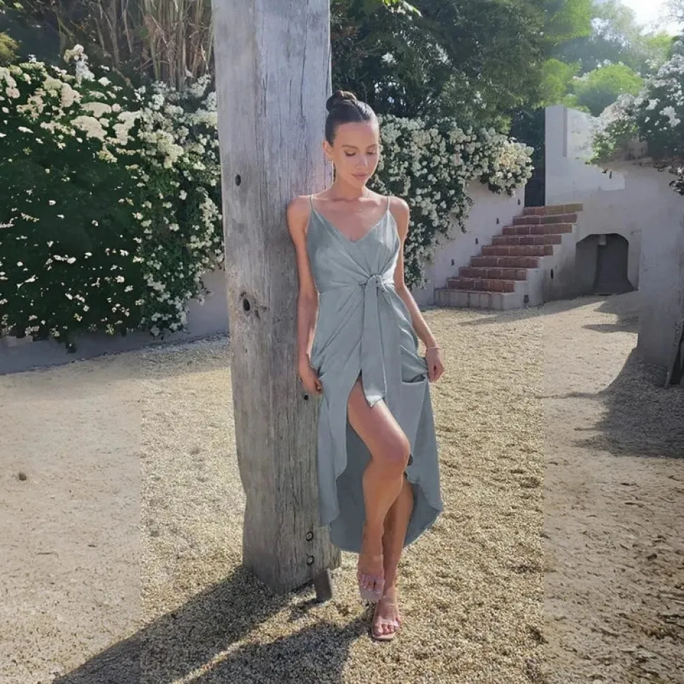 Robe invitée de mariage satinée