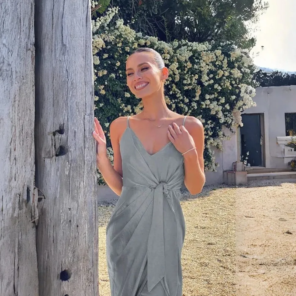 Robe invitée de mariage satinée