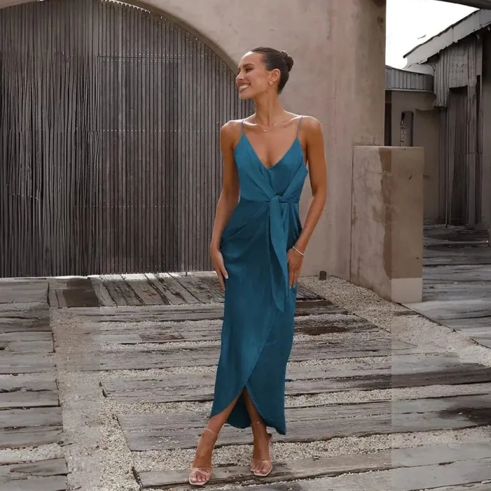 Robe invitée de mariage satinée