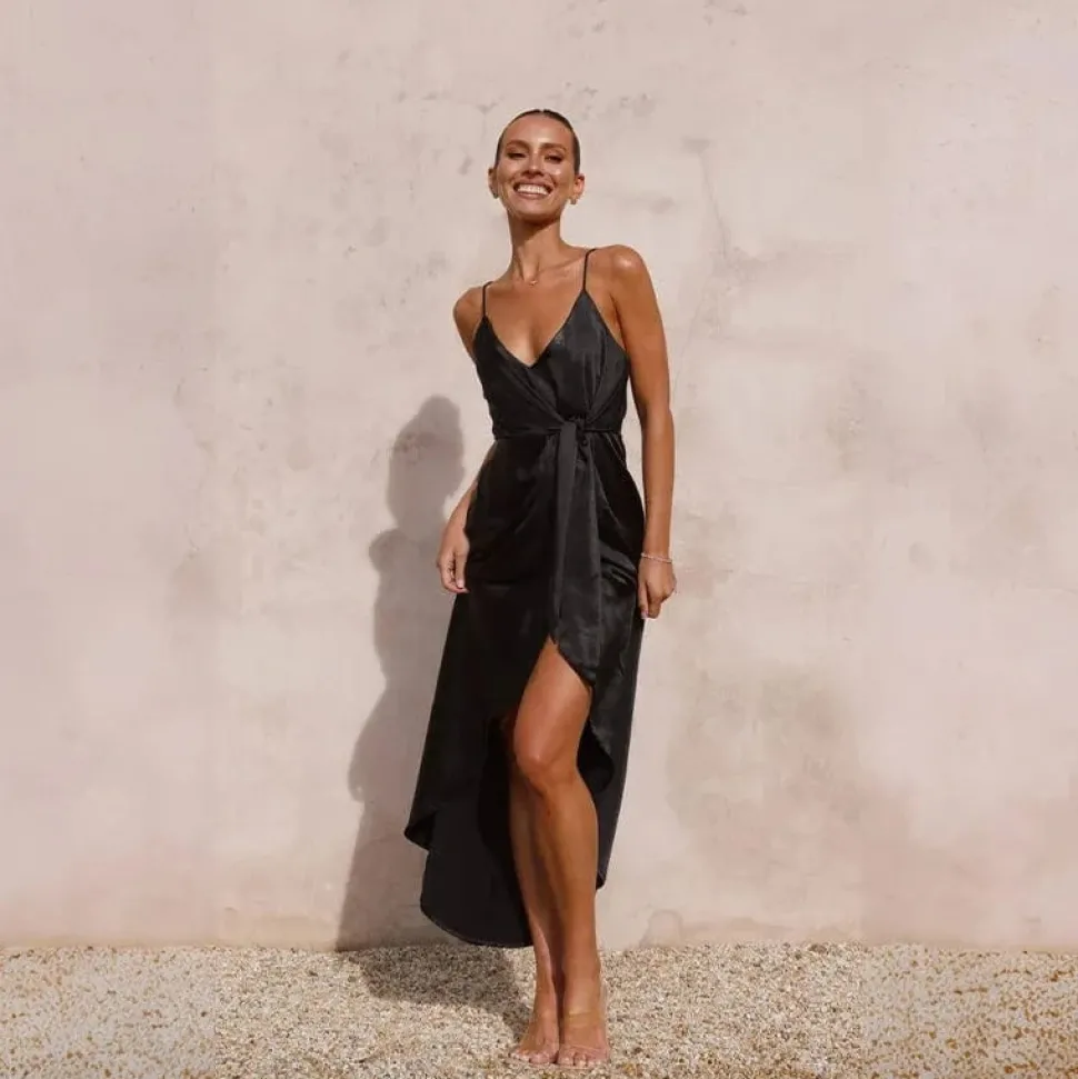 Robe invitée de mariage satinée