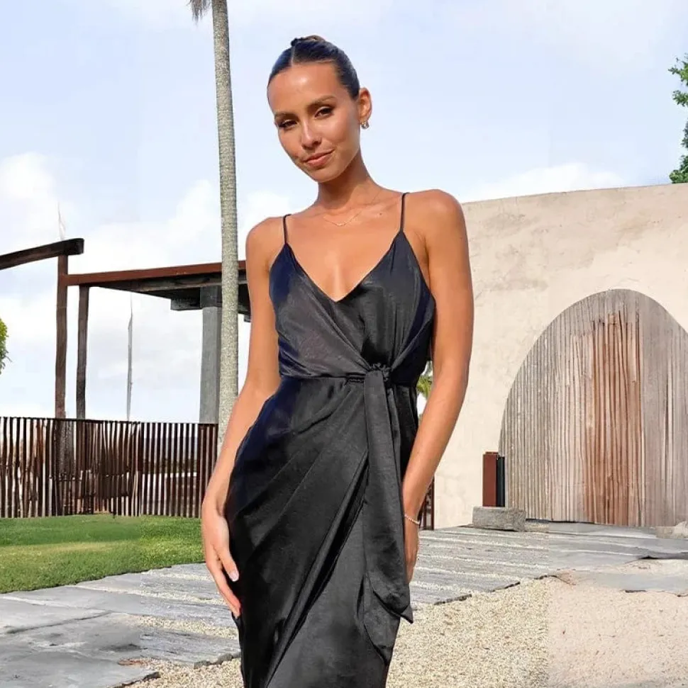 Robe invitée de mariage satinée