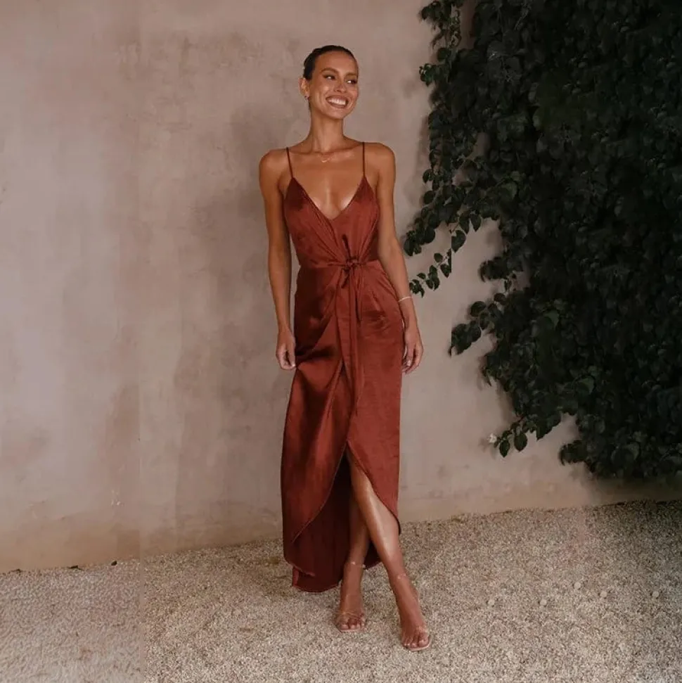Robe invitée de mariage satinée