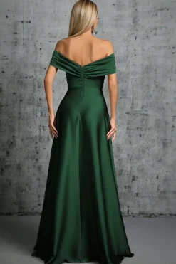 Robe invitée de mariage taupe avec épaules dénudées