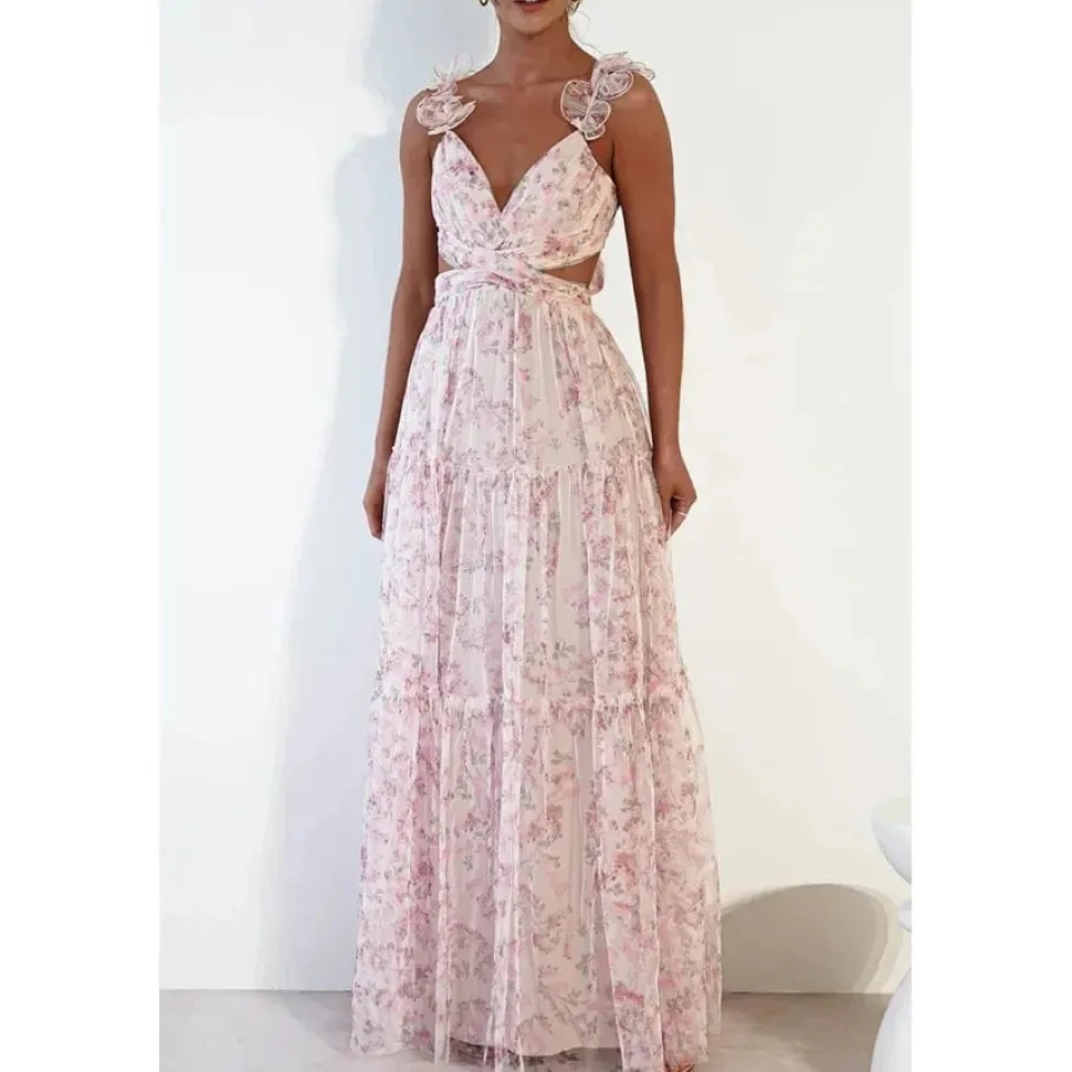 Robe invitée mariage bohème fleurie