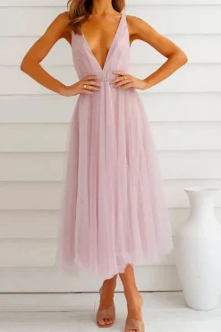 Robe invitée mariage dos nu évasée