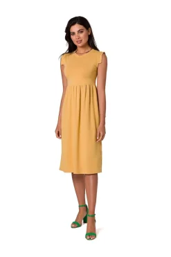 Robe jaune midi casual