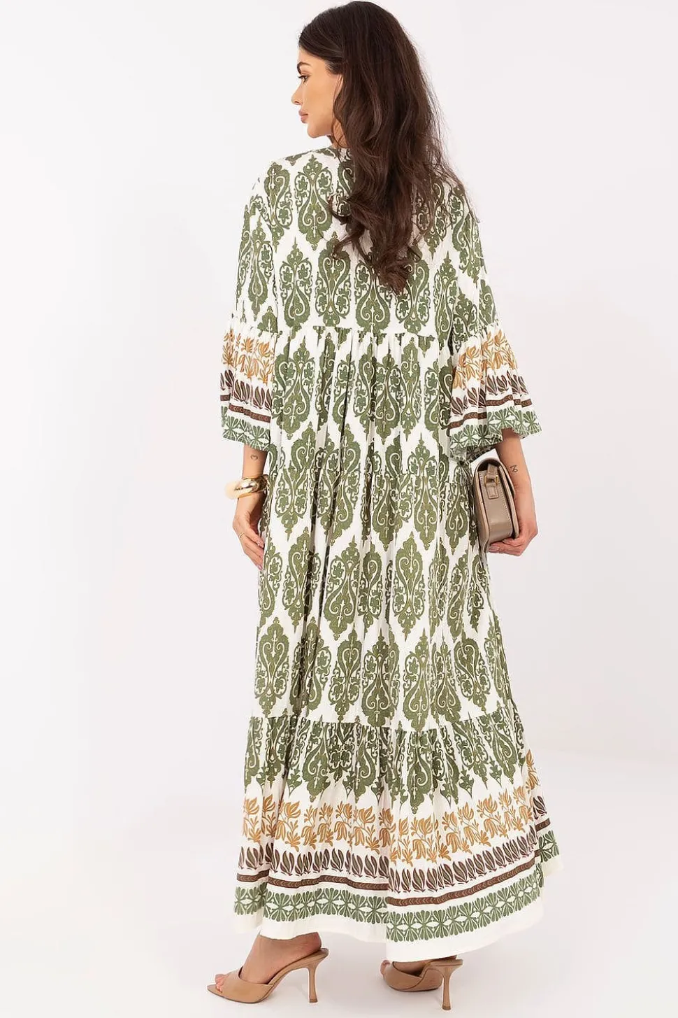 Robe longue bohème manches longues