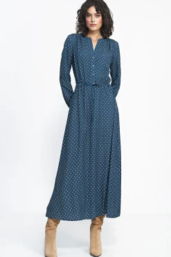 Robe longue à boutons