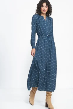 Robe longue à boutons