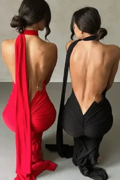 Robe longue dos nu chic
