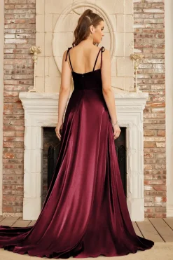 Robe longue invitée de mariage fendue