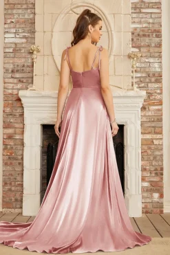 Robe longue invitée de mariage fendue