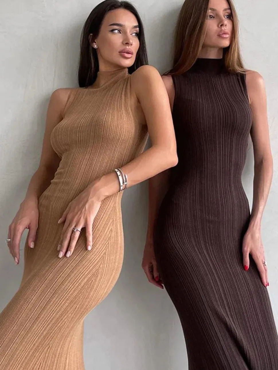 Robe midi moulante chic