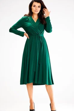 Robe midi verte