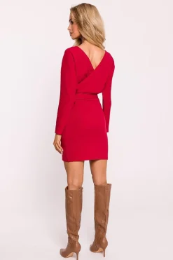 Robe mini manches longues dos ouvert