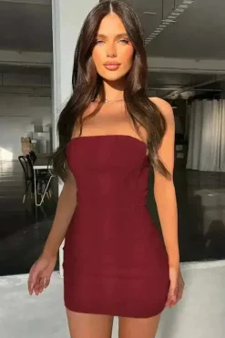 Robe mini moulante bustier