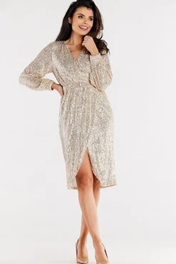 Robe paillette dorée