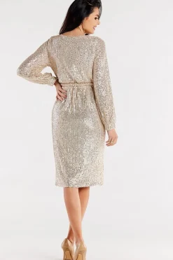 Robe paillette dorée