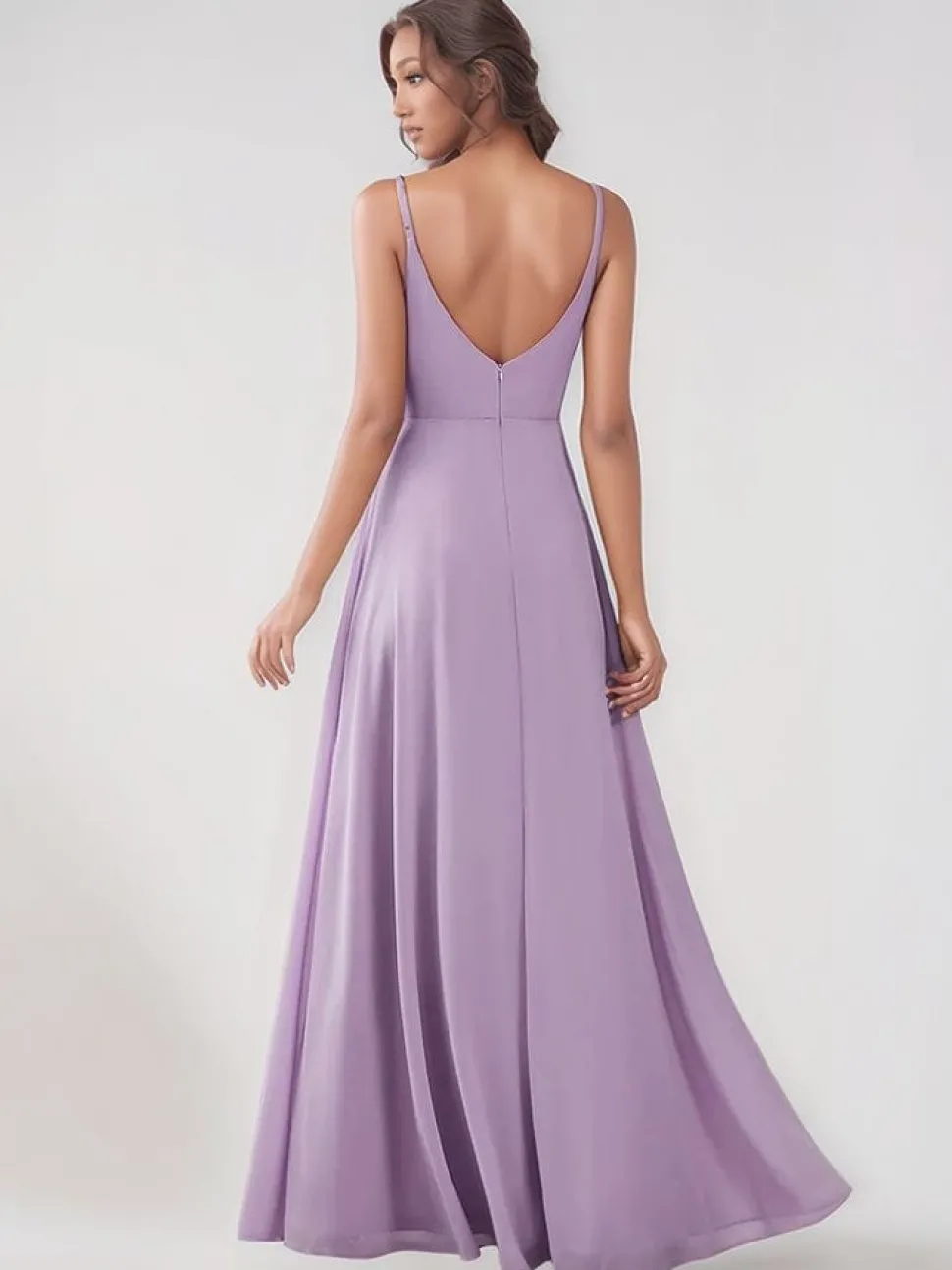 Robe pour invitée au mariage lilas longue