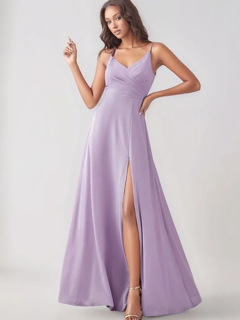 Robe pour invitée au mariage lilas longue