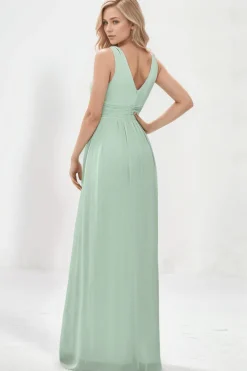 Robe pour invitée au mariage longue vert sauge