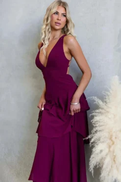 Robe pour unvitée au mariage dos nu fluide