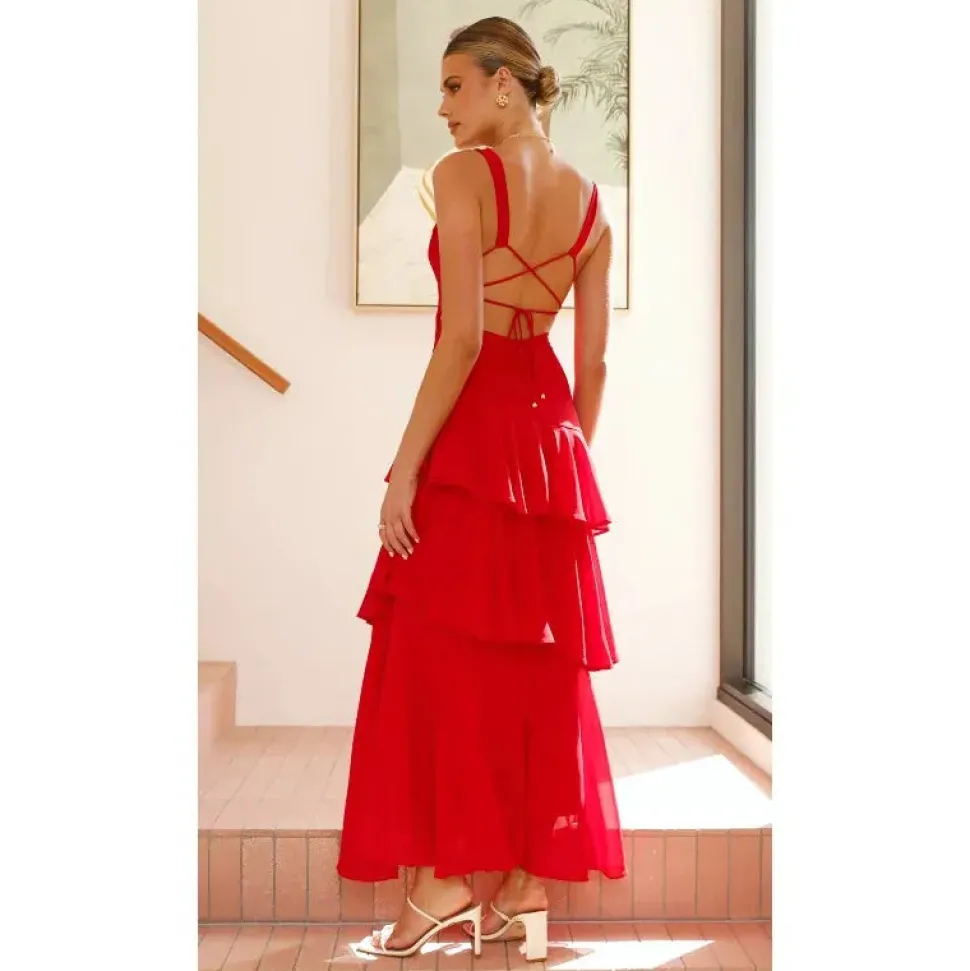 Robe pour unvitée au mariage dos nu fluide