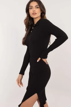 Robe pull casual moulante manches longues