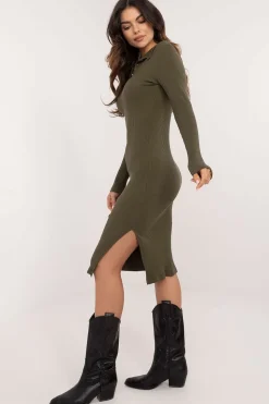Robe pull casual moulante manches longues