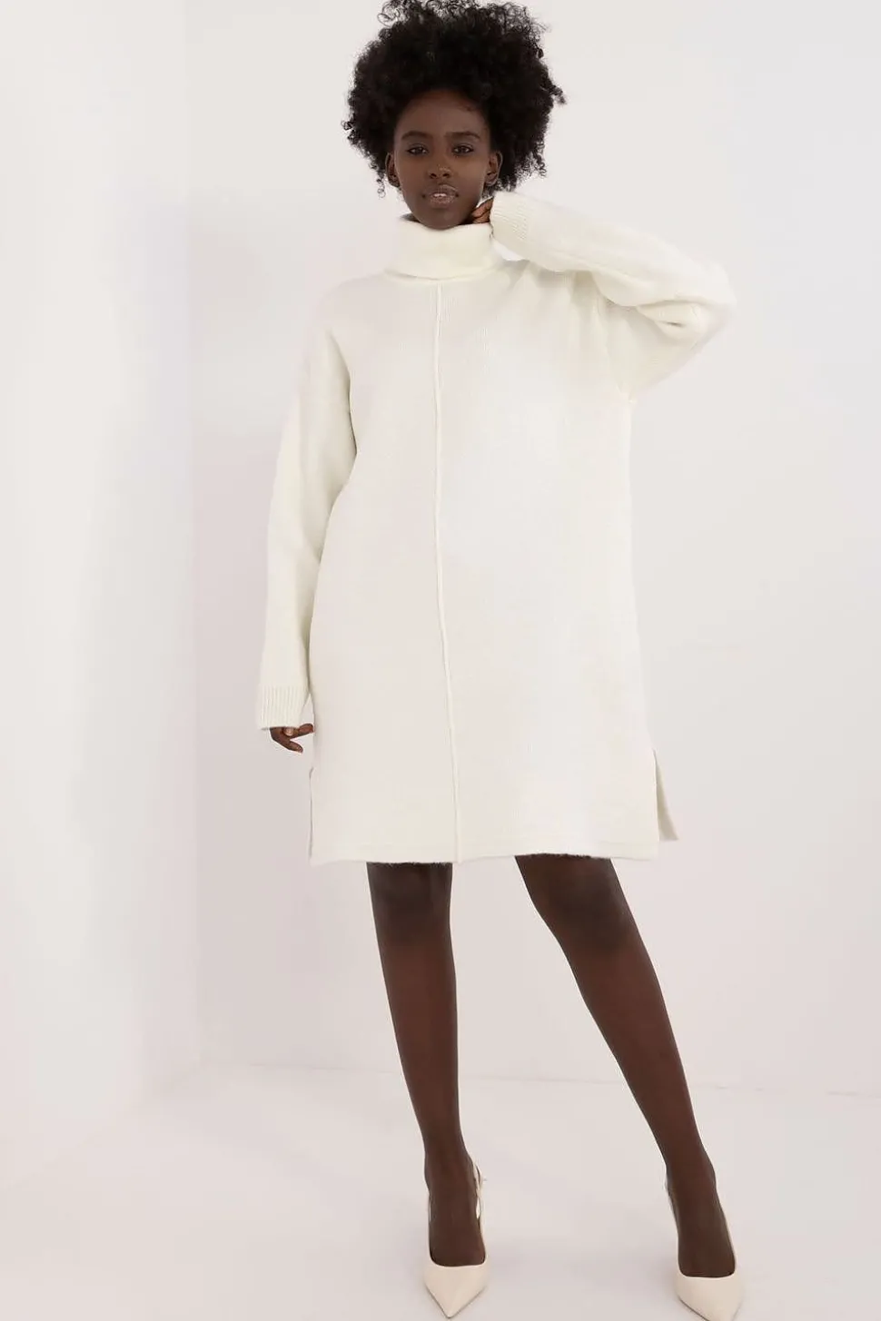 Robe pull hiver femme mi-longue