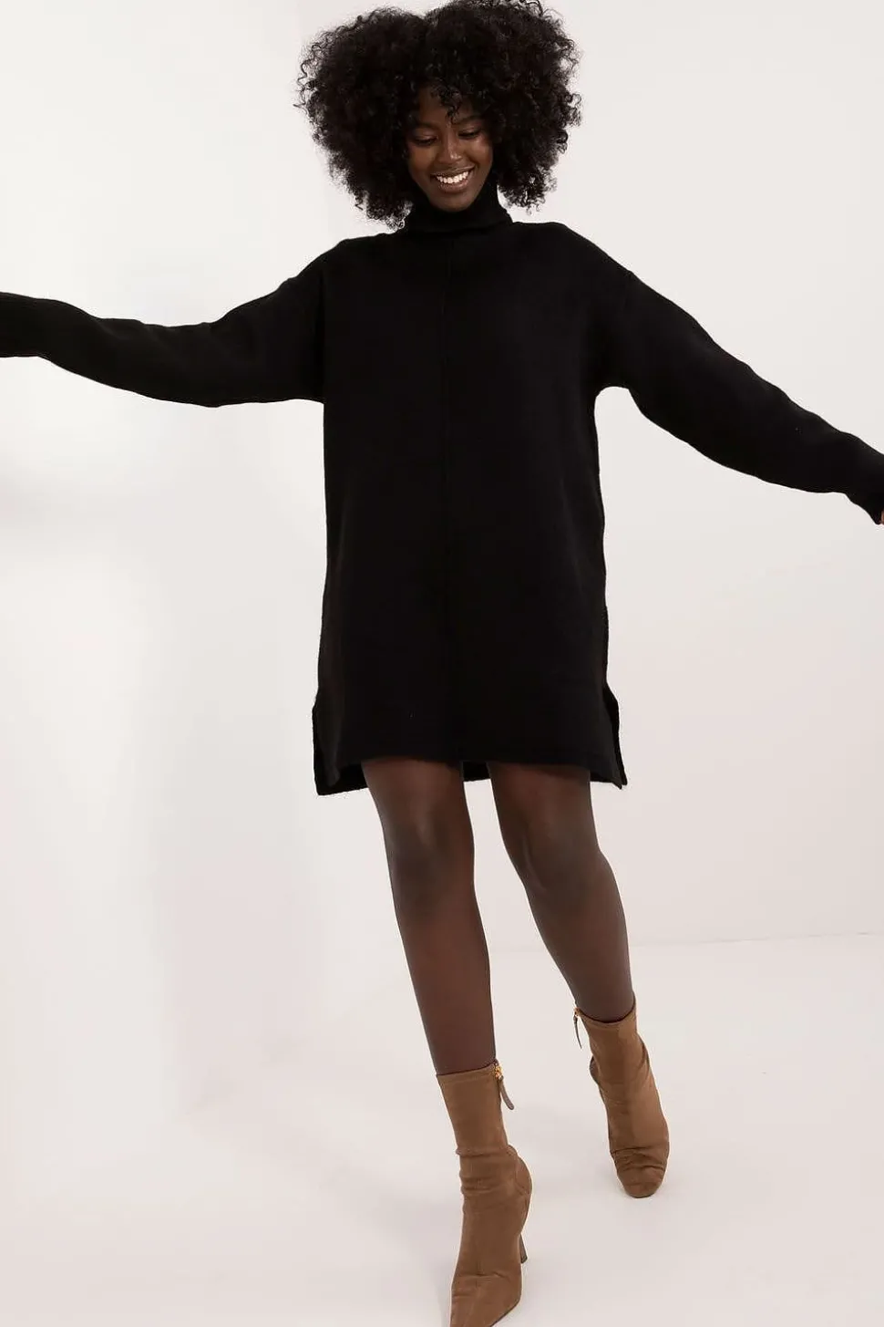 Robe pull hiver femme mi-longue