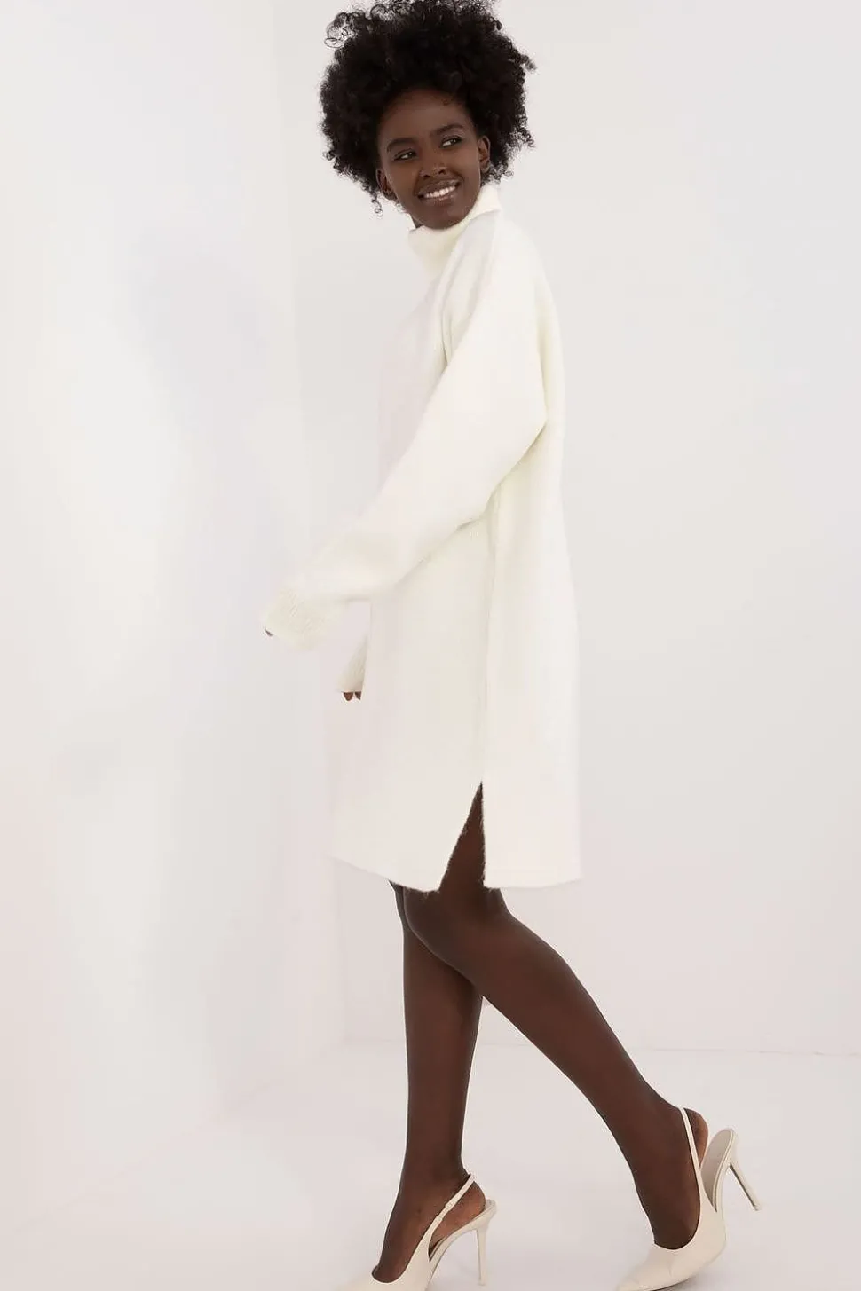 Robe pull hiver femme mi-longue
